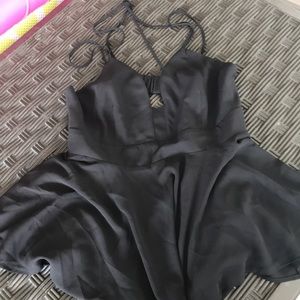 Peplum open back strappy tank